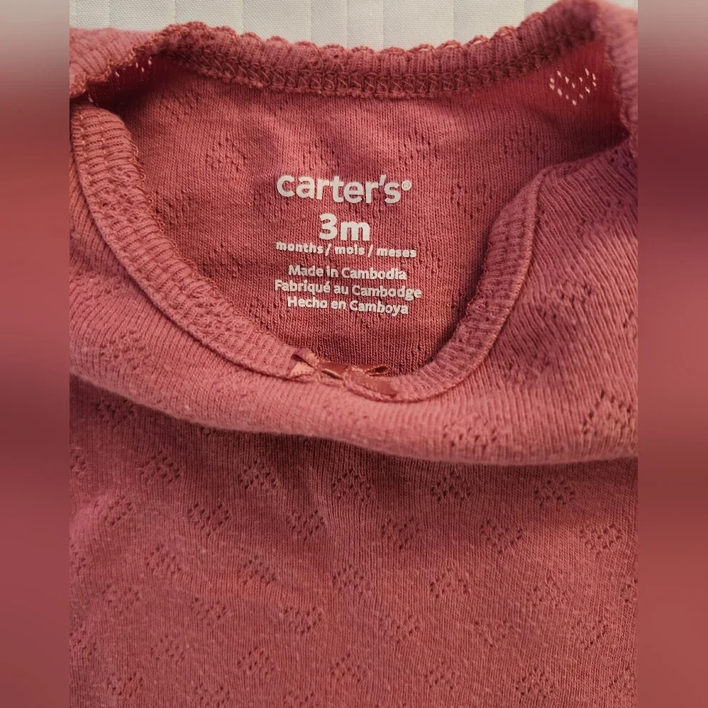 Carter's Dusty Rose Long Sleeve Bodysuit